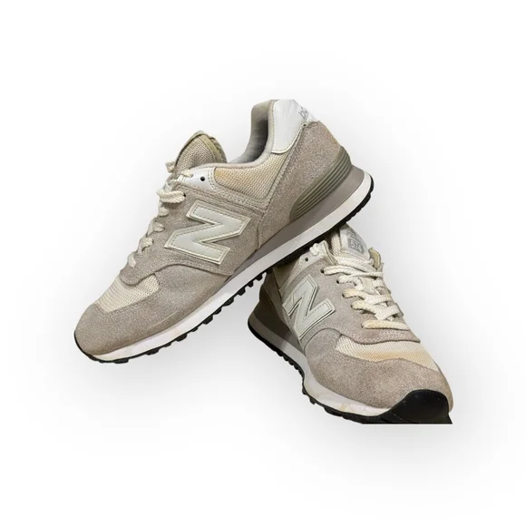 New Balance 574 Classic ML574EVN Men’s Size 8.5 Gray Suede Mesh Retro Sneakers - Picture 8 of 11